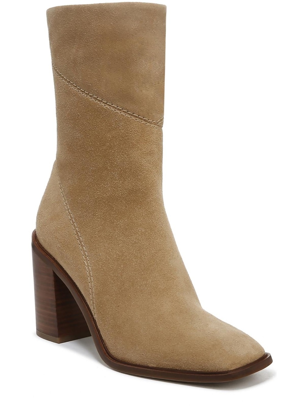 Franco Sarto Womens Stevie Suede Square Toe Booties